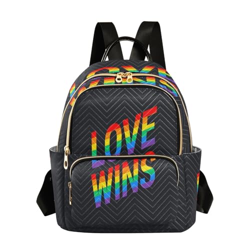Senya Fashion Mini Backpack Purse - Casual Daily Pride Rainbow for Travel & College Work