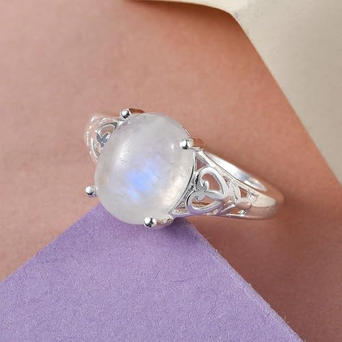 shop lc rainbow moonstone ring 925 sterling silver wedding women birthday gifts for women