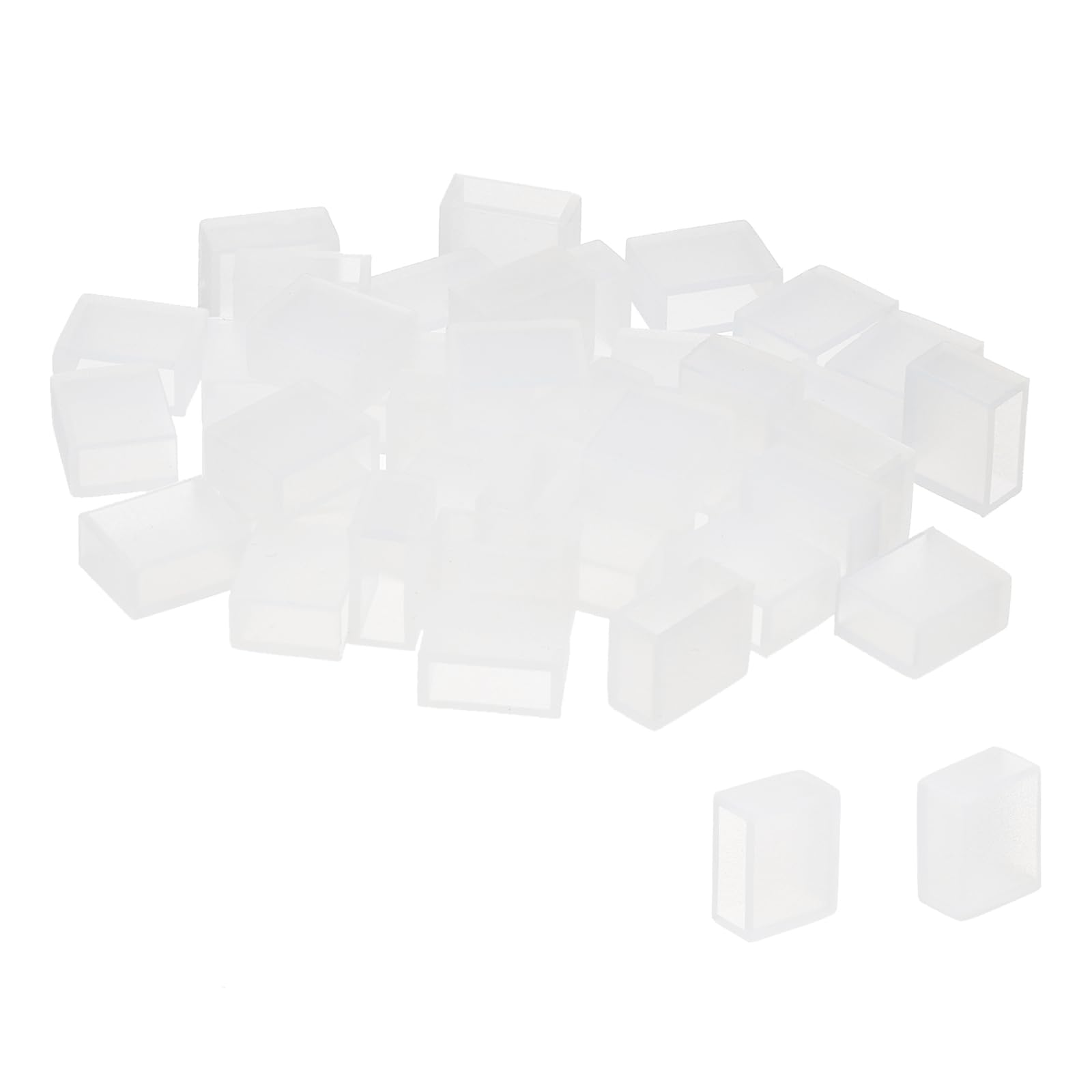 PATIKIL Silicone End Cap Plug Cover for Strip Light 40 Pack IP67 Waterproof Fit 3528/2835 8mm Wide LED Strip Light