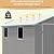 Devoko 6x8 FT Plastic Storage Shed with Floor, Outdoor Resin Garden Shed with Window, Waterproof Tool Storage Shed with Lockable Door for Backyard, Patio, Lawn, Light Gray