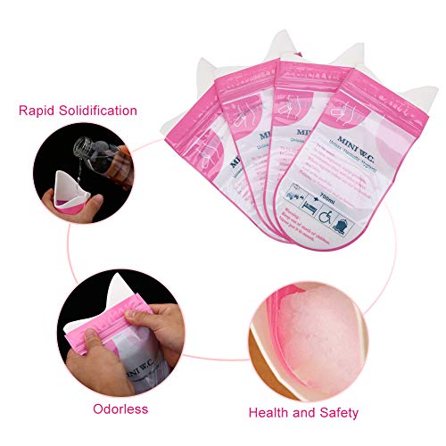 4Pcs Sacchetto di Urina a Gettare, WC Portatile di...