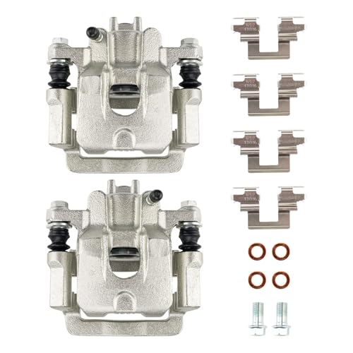 Image of KAX Disc Brake Caliper Assembly for Honda and Acura Models - 2003-2008 Honda Pilot, 2001-2006 Acura MDX, Rear Left and Right, Driver and Passenger Side 2PC