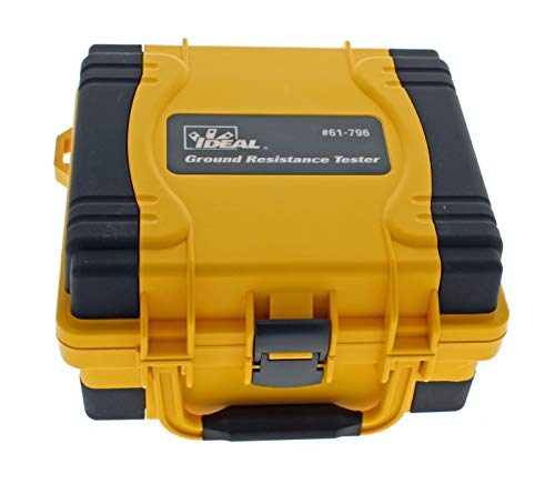 Ideal Industries Inc. 61-796 Earth Ground Resistance Tester, 3-Pole, Carrying Case Included,Yellow,Green,Red #TOP2