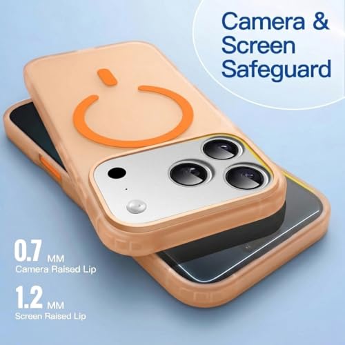 Image of DIZORO Matte Case for iPhone 17 Pro Compatible with MagSafe, Camera Lens Full Protection, Shockproof Translucent Frosted TPU Soft Phone Cover, Anti-Fingerprint (Cosmic)