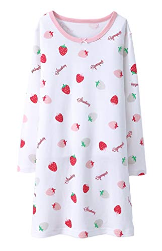 Camisón Camisero de Manga Corta a Juego para niñas y mamá, Blanco Energético, Blanco 4 5 años Cover