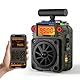 Raddy RF750 Plus AM FM SW Kurzwellenradio, tragbares Miniradio mit APP-Steuerung, 297 voreingestellte Sender, austauschbare Akku, T-Typ-Antenne, SOS-Alarm für Camping, Notfälle