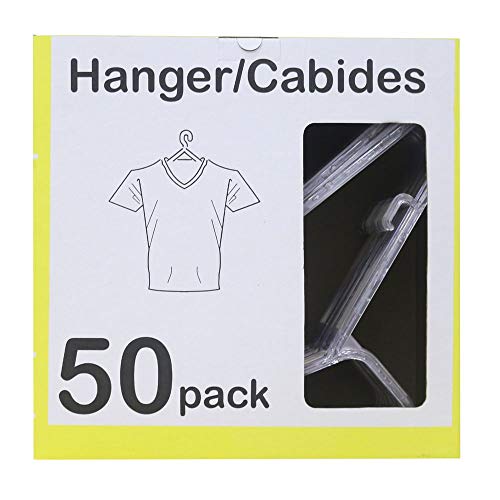 Kit 50 Cabides de Acrílico Tradicional Fino 50 Unidades