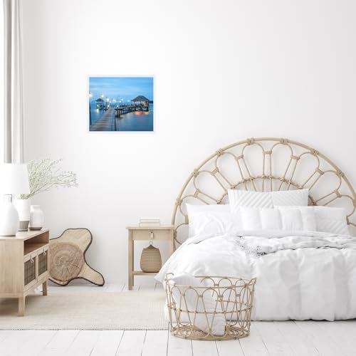 Image of JCJMY 16x18 Picture Frame - White, Horizontal & Vertical Formats for Wall Hanging, 16 x 18 Gallery Frame for Photos & Posters
