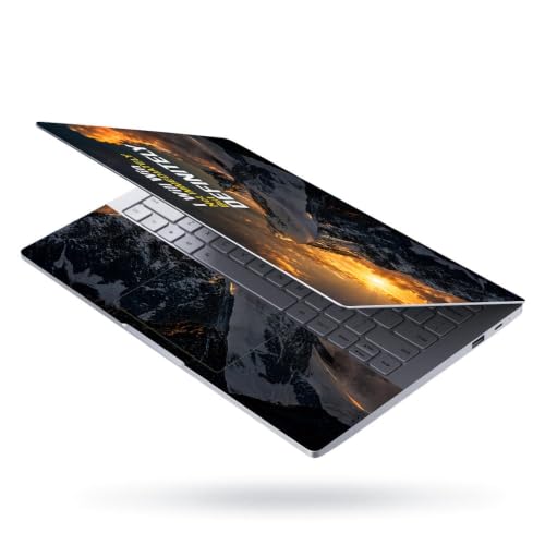 Image of Techfit Full Body UV Printed Laptop Skin Vinyl Sticker Decal 15.6 inch | Motivation Mountain Peak Win Definitely | Compatible for Dell HP Lenovo Acer Asus