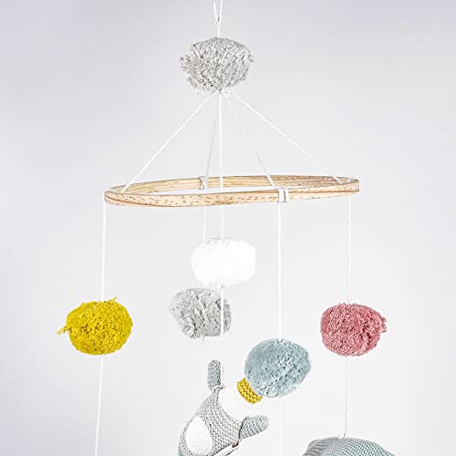 Image of Haus & Kinder Crib Cot Hanging Mobile Nursery Decoration Newborn Shower Gift Birthday Gift | Baby Bed Decoration for Boys and Girls (Constellation)