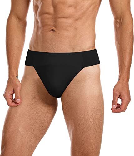 Men's Thong Dance Belt,Wide Elastic Waistband(W23402-06-M) Black2