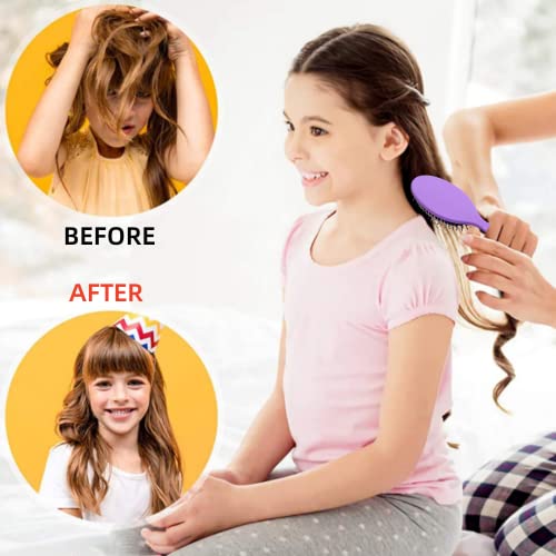 Hair Extension Brush and Detangler Massage Hair Brush Professional Detangle Natural Bristle Cushion Nylon Brush Comb Soft Bristle Hairbrushes for Women - Image 4