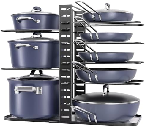 ORDORA Pots and Pans Organizer under Cabinet 14.55 Height, Adjust...