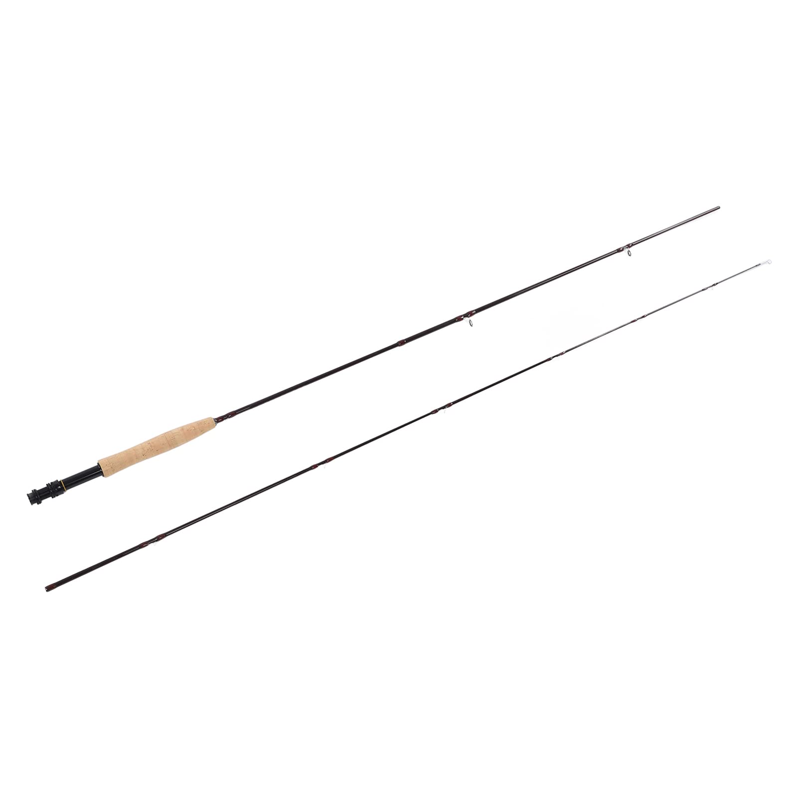 Canna da Pesca a Mosca Telescopica in Carbonio 4 Pezzi Facile da Trasportare per attività All'aperto Leggera con Custodia (2,4 m unipolare)