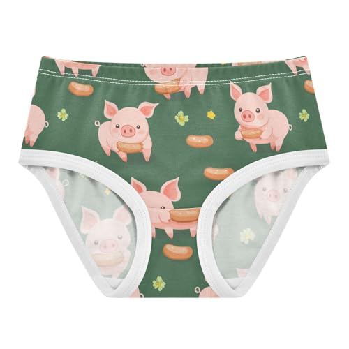 Wusikd Cartoon Piglets Girls' Underwear Cotton Cute Girls Briefs Soft Toddler Underwear 2T - Main Image
