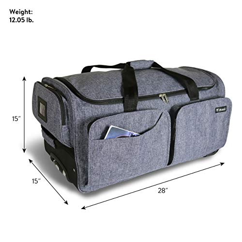 Mavii Costume Rack Duffel-Wheeled 28 Inch Collapsible Bag, Grey, One Size