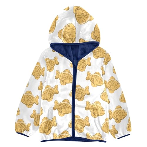 Food Dessert Filled with Azuki Bean Paste Girls Fleece Jacket Girls Fall Jacket Girls Zip Up Hoodie Girls Sherpa Jacket 2-10T