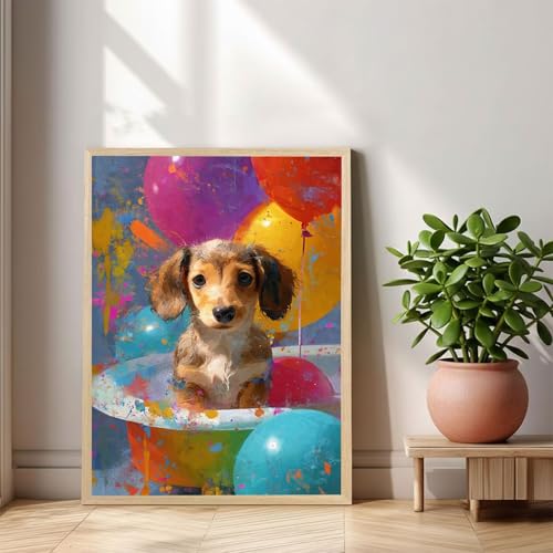 Peinture diamant chien de grande taille 80x120cm avec son kit complet de broderie pour adulte