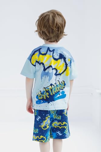 Image of DC Comics T-Shirt and French Terry Shorts Outfit Set Toddler to Big Kid Sizes (2T - 14-16)