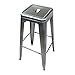 GIA Gunmetal Hocker, 76,2 cm, aus Metall, Barhöhe, quadratisch, rückenfrei, Tolix-Stil, Tragkraft von 300+ Pfund, gebrauchsfertig, extra langlebig und stapelbar