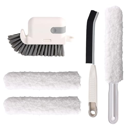 Reinigungsbürste, Fensterrahmen Reiniger, Hartborsten Eckenreinigungsbürste, Spaltreinigungsbürste, 3-In-1 Window Cleaning Brush, Reinigungsbürsten-Set Zur Reinigung Von Toten Ecken, Ritzen, Jalousien