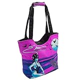 Kreepsville 666 Elvira Moon Bathing Beach Mistress Of The Dark Tote Bag Purple