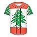 Vnurnrn Lebanon Flag Mens Baseball Button Down Jersey Hipster Hip Hop T Shirts