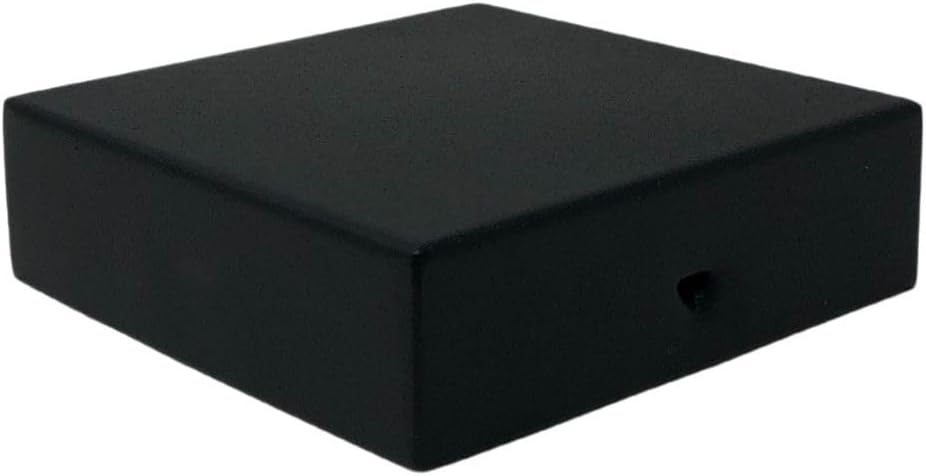 Nuvo Iron PCP24BLK Eazy Flat Pyramid Post Cap, 3.5-in X 3.5-in, Black Galvanized Powder Coated Steel