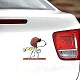Snoopy Cartoon-Aufkleber Abnehmbar Dekorativer Aufkleber Für Wand Auto Laptop Kleine Geräte Motorrad Koffer 20x20CM 2er-Set