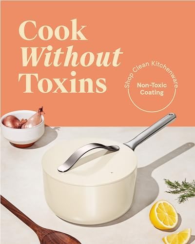 Caraway Nonstick Ceramic Sauté Pan with Lid (4.5 qt, 11.8") - Non Toxic, PTFE & PFOA Free - Oven Safe & Compatible with All Stovetops (Gas, Electric & Induction) - Marigold - Thumbnail 5