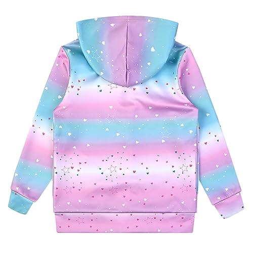Girls Hoodie Unicorn Jacket Zip Up Sweatshirt Clothes with Pockets2