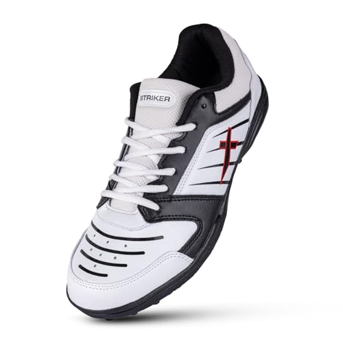 Image of Vector X Striker Cricket Shoes for Men & Boys Synthetic Leather Upper PVC Sole Studs Lace up Closure Lightweight & Durable Sports Shoe Ideal for Turf, Ground & Hard Surfaces