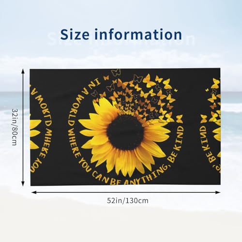Serviette de bain microfibre papillon 81x132 cm - 4
