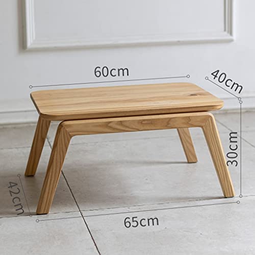 Table basse bois zen petite table d'appoint salon baie vitrée - 4