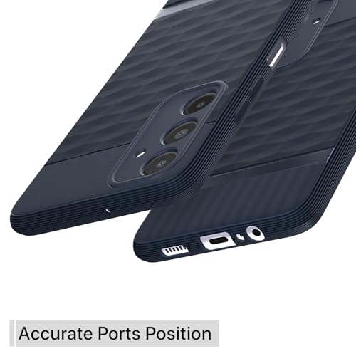 Image of Pikkme Back Cover for Samsung Galaxy A14 5G Camera Protection 3D Hexa Cube Design Silicone Protective Bumper Case (Blue)