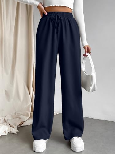 Image of Aahwan Grey Solid Oversized Wide Leg Baggy Korean Trousers for Women & Girls'