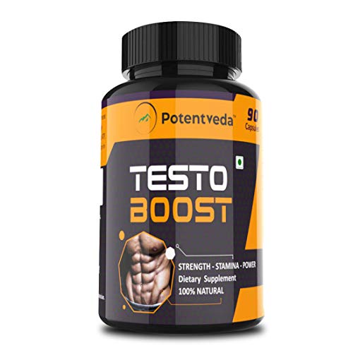 Potentveda Testosterone Booster Testoboost Gym Workout Supplements 90 Capsules (1)