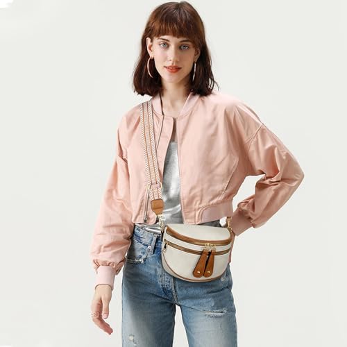 Image of KKXIU Crossbody Sling Bag for Women Trendy Fanny Pack Vegan Leather Chest Bag | Trendy