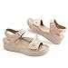 JABASIC Women Comfortable Sandals Orthotic Walking Sandals Orthopedic Arch Support Sandals (5M,Beige)