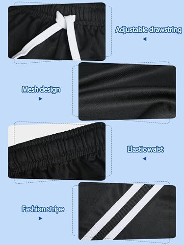 2 Pack Boys Athletic Shorts Teens Quick Dry Mesh Basketball Soccer Gym Shorts with Drawstring for Kids 5-12Y2