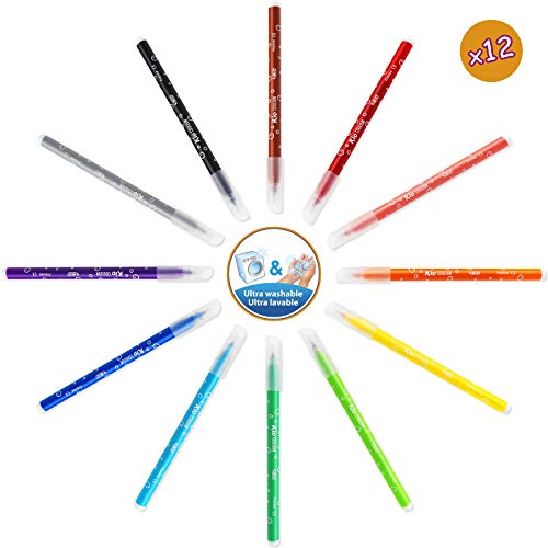 BIC Kids Mallette de Coloriage - 24 Crayons de Couleurs/24 Feutres/16 Craies et 36 Stickers à Colorier