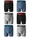 KAYIZU Brand Men's Underwear,Ultimate Soft Cotton Boxer Brief (6-Pack) Black/Light Gray/Blue Medium