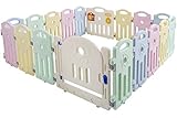 Baby Playpen Playard for Babies Infants Toddler 18 Panels Safety Kids Play Pens Indoor Baby Fence with Activity Board