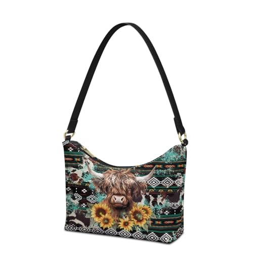 Image of Handbag for Women Leather Underam Shoulder Bag with Zipper Fashion Work Purse Waterproof Travel Wallet