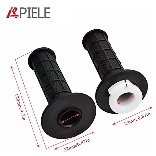 APIELE Motorradgriff Motorrad Lenkergriffe 7/8 22mm Motorrad Gasgriff with Griff + Kabel + Gasklemme Ersatz für ATV Quad 50cc 90cc 110cc 125cc 150cc 200cc 250cc Pitbike Dirtbike Mini Bike
