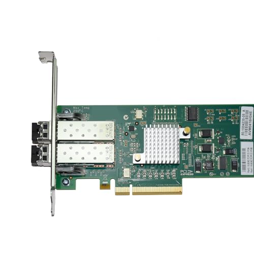 Tarjeta de red Ebidealz compatible con Dell Brocade 825, adaptador HBA de canal de fibra de 8 Gb, doble puerto, PCIe x8, con ranuras SFP+ miniatura 1