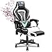 SOUTHERN WOLF Silla Gaming, Ergonómica Silla Gamer con Altavoz Bluetooth, Silla Escritorio de Estilo Racing con Reposapiés Retráctil, Ajustable Reposabrazos PU Cuero Silla Oficina con Lumbar Masaje