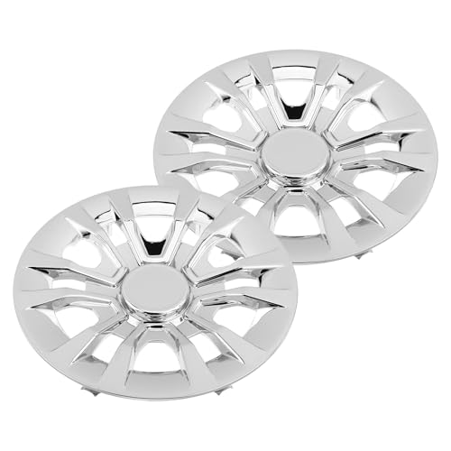 ULTECHNOVO Tapacubos de Carrito de Golf Cromados de 8 Pulgadas, 2 Unidades, Cubiertas Centrales para Ruedas de Coche Eléctrico y Vehículos Turísticos, Embellecedores Resistentes y