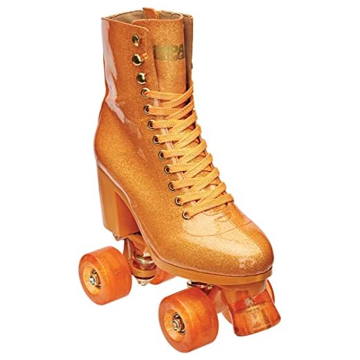 Impala Rollerskates Marawa High Heel Skate Marawa Sparkle Orange 7 (US Men's 5, Women's 7) M