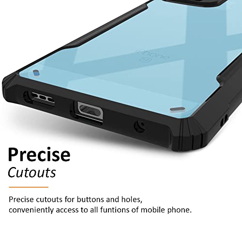 Image of WOW IMAGINE Shock Proof Clear Back Cover Case Mobile Cover for Apple iPhone 5S | 5 | 5 SE (Hard | Hybrid PC + TPU | Full Armour Device & Camera Protection | Black)